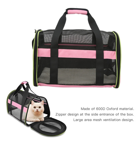 G Bolsa De Viaje Plegable For Mascotas 600d Nylon Rosa Claro