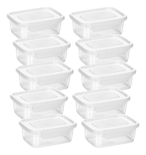 10 Marmitas Travas Fitness Potes 800ml Transparente Bpa Free