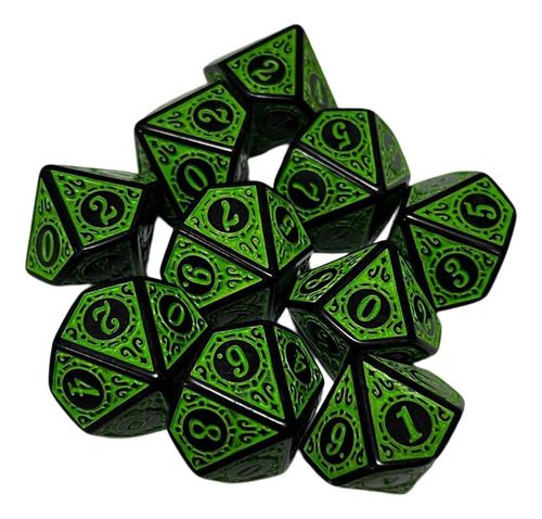 Juego De Dados Poliédricos 10x Juego De Dados Para Juegos