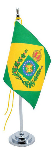Bandeira De Mesa Brasil Império 1822/1889 15cm (mastro)