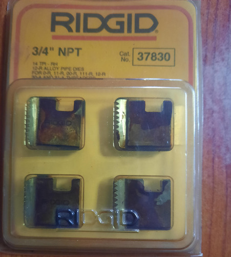 Juego De Dado Para Terraja Ridgid De 3/4 Npt