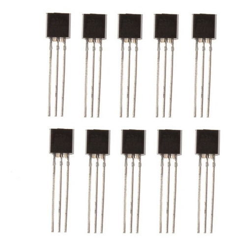 100pcs Bc547 To-92 Npn Transistores Epitaxiales De 0.5a