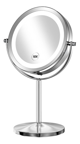 Espejo De Maquillaje Giratorio 360º Con Aumento De 1x Y 10x