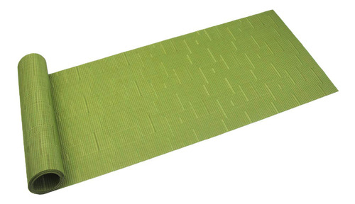 Mantel Individual De Plastico Con Camino De Mesa Verde 7 Pz