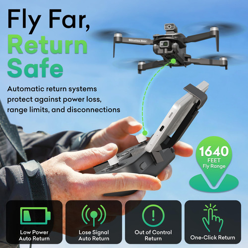 Drone 8k Con Gps Y 3 Baterías, Modo Sígueme Y 1640 Pies