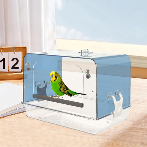 Bañera Para Loros, Caja De Baño Para Pájaros Para Azul