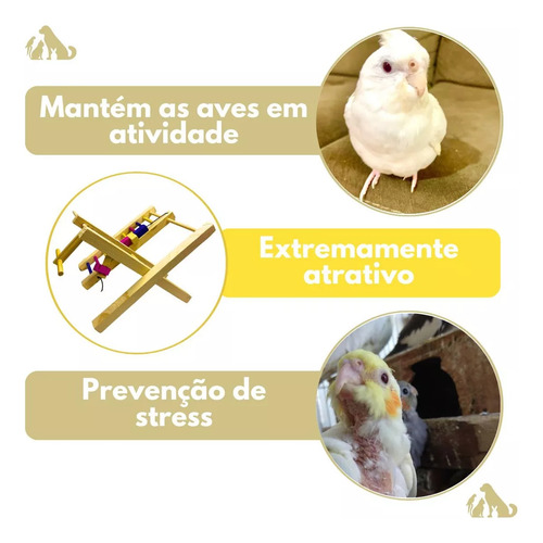 Brinquedo Para Ave Rei Do Pets Playground Recomendado Para Passaros - Cor Multicolorido