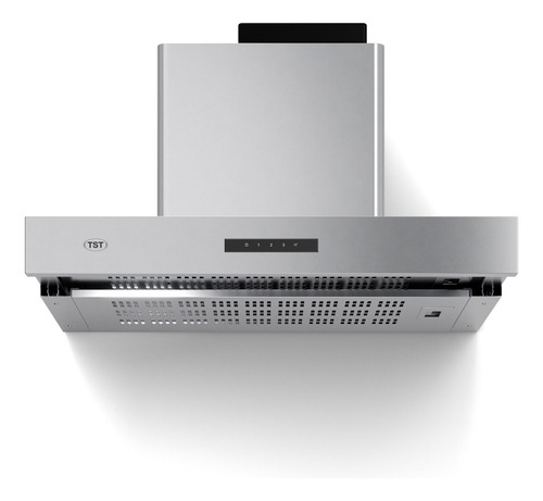Campana Extractor Extensible De Pared 60cm X 53cm - Tst Color Plateado