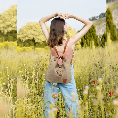 Mochila de lona impermeable sale