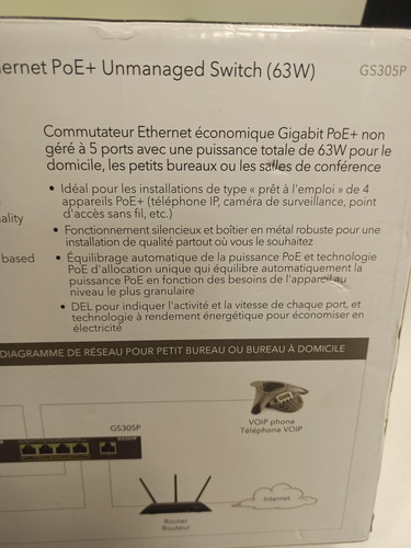 Netgear Interruptor De Red Poe Gigabit Ethernet De 5 Puertos