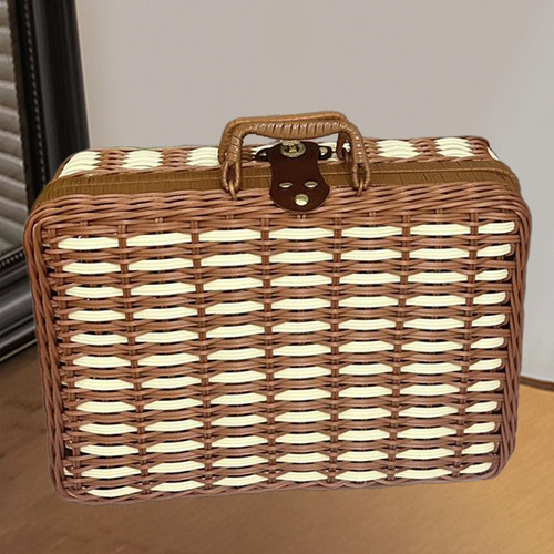 Cesta De Almacenamiento Con Tapa Y Asa For Accesorios De M