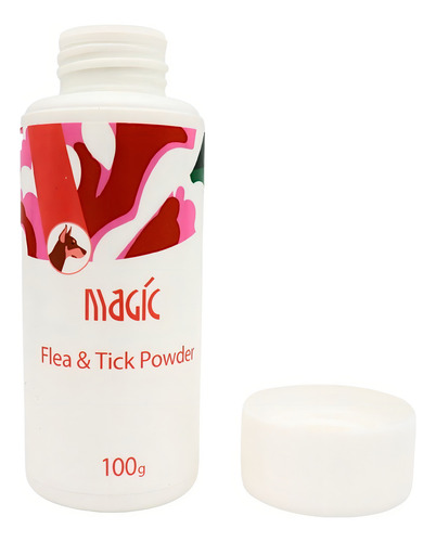 Shampoo Seco En Polvo Para Perros Pulgas Y Garrapatas 100g Fragancia Natural