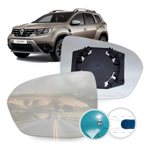 Lente Retrovisor Espelho Duster 2020 2021 2022 2023 24 Base