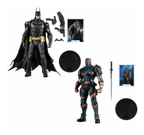 Imagen 1 de 7 de Batman Arkham Knight & Deathstroke Dc Multiverse Mcfarlane