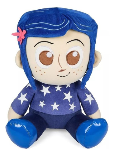 Peluche Hugme Shake Kidrobot Coraline En Suéter De Estrella Color Azul