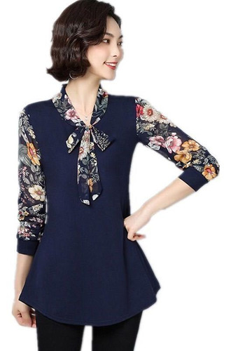 Blusa Elegante Con Estampado Floral Para Mujer Camisas De Es 