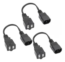 Comprar 3 Cables Iec320 C14 A 1 15r Macho A Hembra A Prueba De Agua-