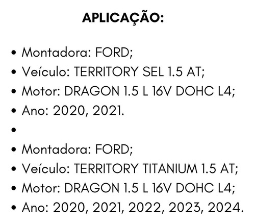 Junta Cabeçote Chapa Ford Territory 1.5 16v Dragon Jx4g15 20