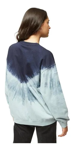 Polerón Crew Neck Tie Dye Orgánico Negro Wild Lama