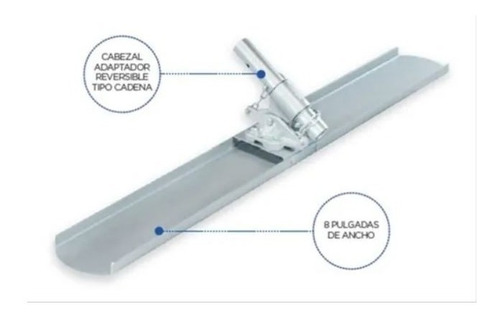 Imagen 1 de 6 de Flota De Magnesio Para Concreto 48 PLG X 8 PLG + 4 Extensión