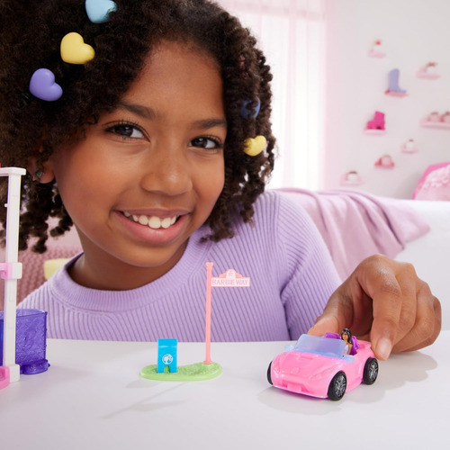 Barbie Mini Barbieland Vehículo Muñecas Convertible Rosa Multicolor