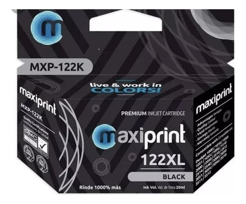 Cartucho Hp Maxiprint Compatible Mxp-122k Negro Comp Hp