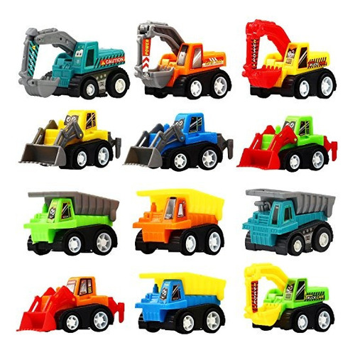 Tire Hacia Atrás El Coche 12 Piezas Mini Truck Toy Kit Set F