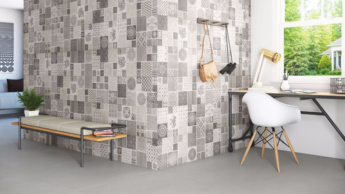 Imagen 3 de 5 de Porcelanato Cemento 90x90 Eliane Munari Cimento