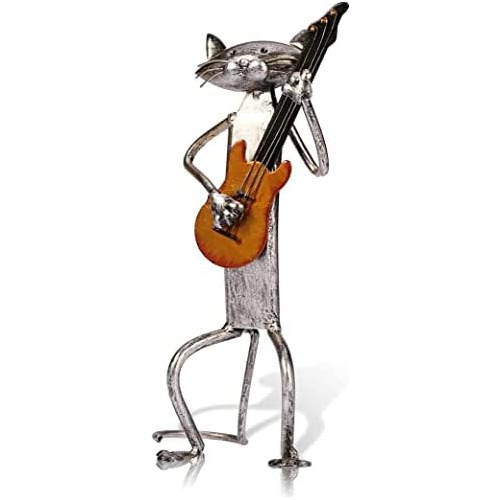 Too Arts Too Guitar Cat Escultura De Metal Estatua De H...