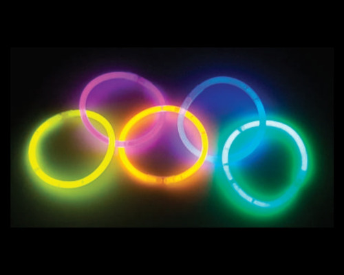 Imagem 2 de 2 de 50 Pulseira Neon Fluorescente Sortido Brilha No Escuro Festa
