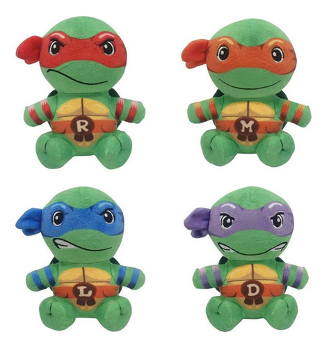 Peluche De Tortuga Ninja Mutante Para Adolescentes 4 Pcs