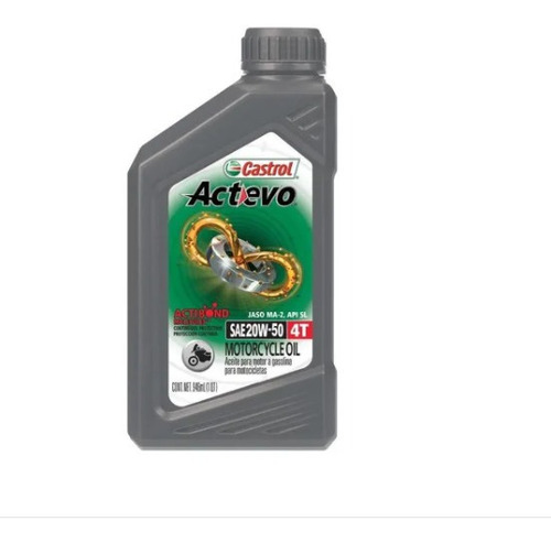 Aceite 20w-50 4t Semi Sintetico Castrol Actevo