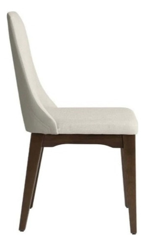 Moveis Silla Comedor Madera Tapizada Lino Diseño Ergonómico Estructura de la silla WALNUT/LINKED