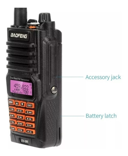 Kit 3 Rádio Ht Baofeng Uv-9r Dual Band Uhfvhf Prova De Água