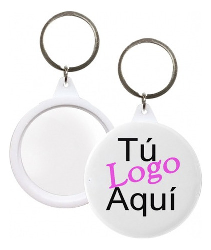 Chapitas Llavero Espejo Personalizado (50 Unidades)