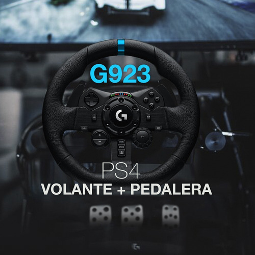Volante Y Pedalera Logitech G923 Ps5 Ps4 Y Pc Carreras Color Negro