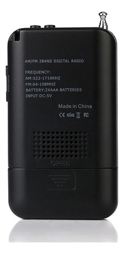 . Rádio Estéreo De Bolso Digital Am/fm Portátil Hr De 2