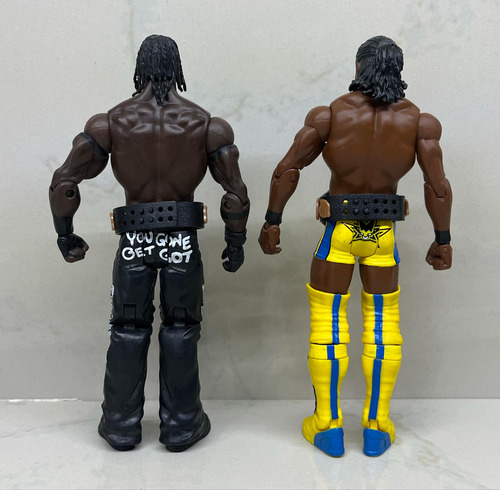 Figuras Articuladas Luchadores Kofi Kingston Y R-truth Wwe (Usado)