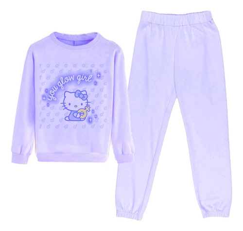 Conjunto De Sudadera Y Pans De Niñe Hello Kitty Iconic Divi3