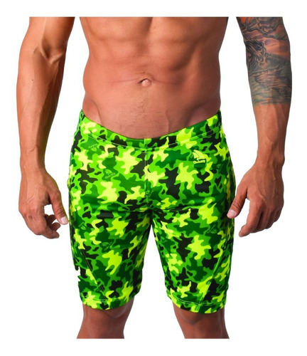 Short Natación Hombre Quickly Bermuda Pierna Larga Resistente Cloro