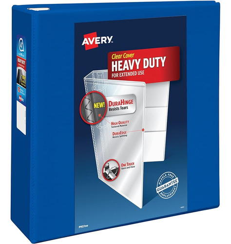 Avery Heavy Duty View 3 Ringder Binder, 4  One Touch Ezd Rin
