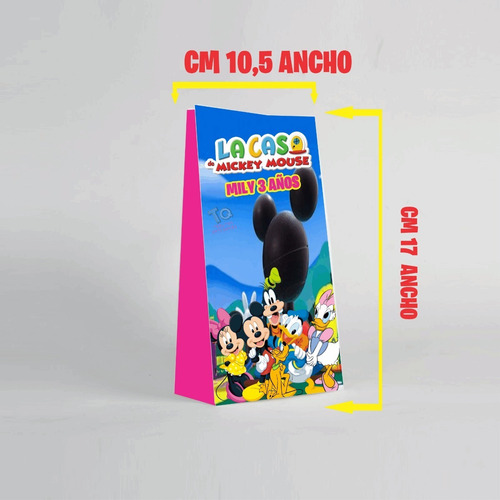 Bolsas La Casa De Mickey Mouse Para Sorpresitas Pack X10