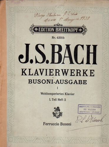 J S Bach Edition Breitkopf 