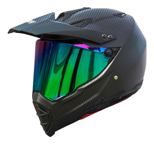 Casco Moto Kov Kx1 Carbon City Cross Certificado