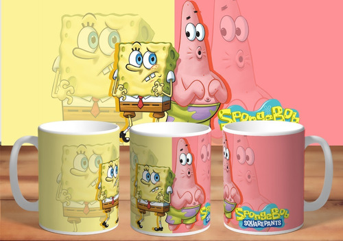 Taza Bob Esponja De Plastico Irrompible Personalizada #1