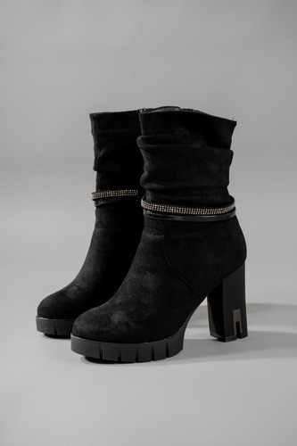 Botinetas Botas Lady Class Rebeca Taco 9cm Mujer Urbanas