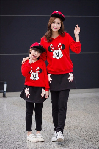 Set Madre Hija Vestido Sweater Mickey Blusa 2 Piezas