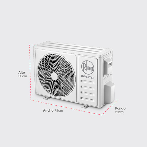 Minisplit Rheem Inverter 12000 Btus 220v Frio Y Calor 1 Ton