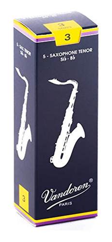 Vandoren Sr223 Tenor Sax Tradicional Reeds Strength 3; Caja 