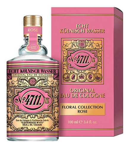 Agua de colonia unisex 4711 Floral Col Rose, 100 ml